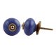 Slate Blue Golden Fitting Ceramic Dresser Knob